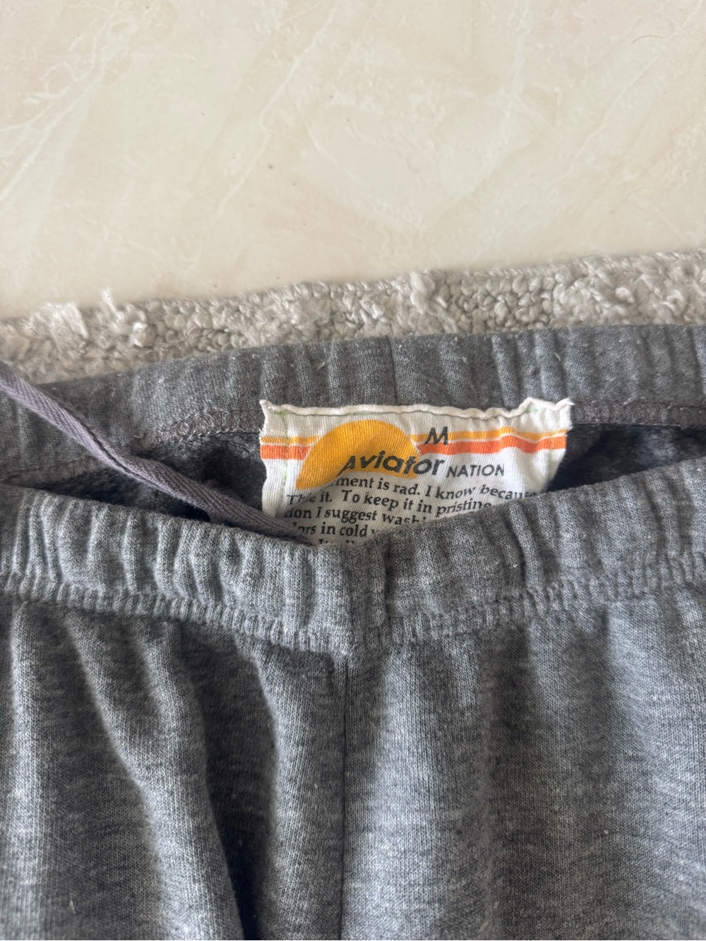 Aviator Nation Gray Sweatpants - Soft Fleece Lined